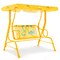 2 Seater Kids Patio Swing with Adjustable Canopy, Metal Frame and Safety Belts